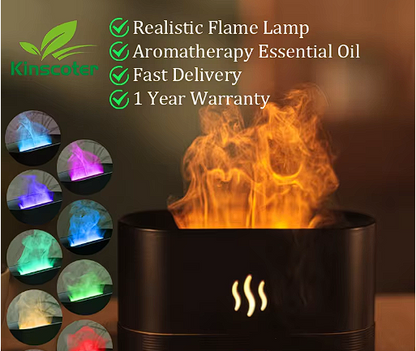 GLOW diffusore di aromi umidificatore Cool Mist Maker Fogger Led olio essenziale fiamma lampada DifusorE