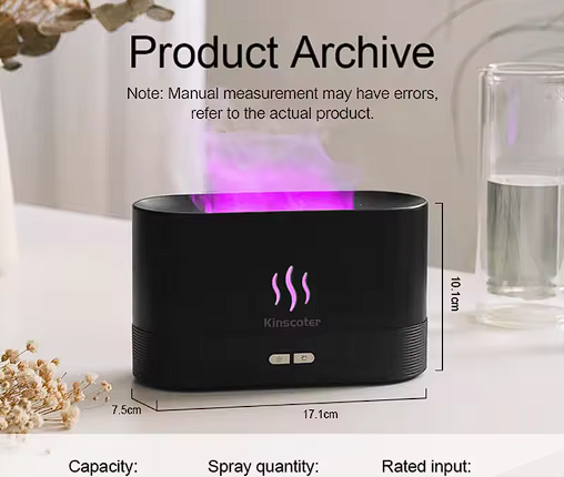GLOW diffusore di aromi umidificatore Cool Mist Maker Fogger Led olio essenziale fiamma lampada DifusorE