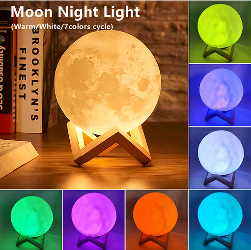 Luce da libro Luce lunare a LED Luce a forma di luna