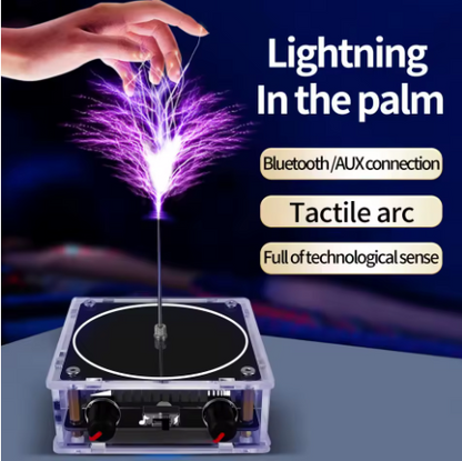Musica Tesla Coil Bluetooth/AUX Carillon dual mode Fulmine artificiale Ingresso audio toccabile Esperimenti scientifici Bluetooth