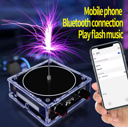 Musica Tesla Coil Bluetooth/AUX Carillon dual mode Fulmine artificiale Ingresso audio toccabile Esperimenti scientifici Bluetooth