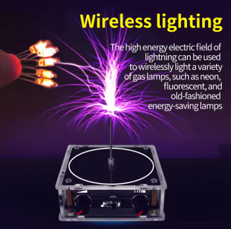 Musica Tesla Coil Bluetooth/AUX Carillon dual mode Fulmine artificiale Ingresso audio toccabile Esperimenti scientifici Bluetooth