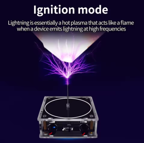 Musica Tesla Coil Bluetooth/AUX Carillon dual mode Fulmine artificiale Ingresso audio toccabile Esperimenti scientifici Bluetooth