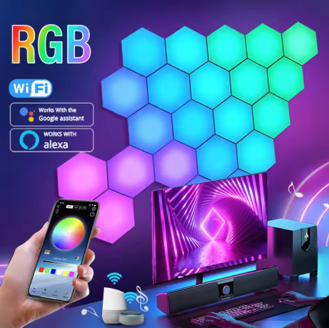 Lampada da parete esagonale intelligente RGB
