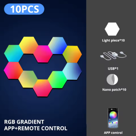 Lampada da parete esagonale intelligente RGB