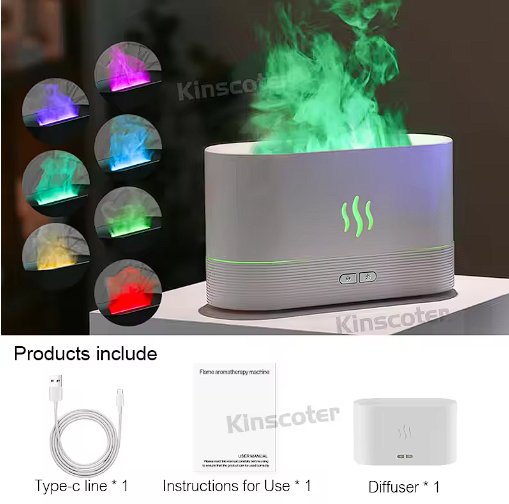 GLOW diffusore di aromi umidificatore Cool Mist Maker Fogger Led olio essenziale fiamma lampada DifusorE